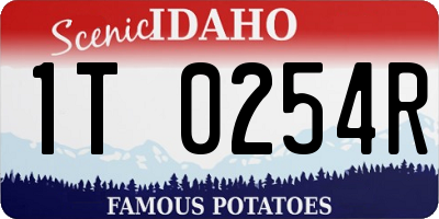 ID license plate 1T0254R