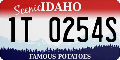ID license plate 1T0254S