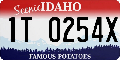 ID license plate 1T0254X