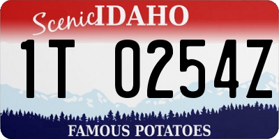 ID license plate 1T0254Z