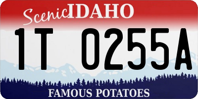 ID license plate 1T0255A