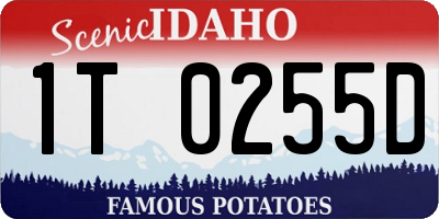 ID license plate 1T0255D