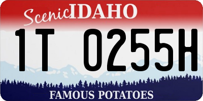 ID license plate 1T0255H