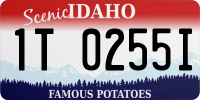 ID license plate 1T0255I