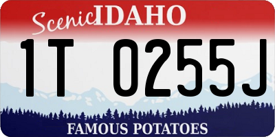 ID license plate 1T0255J