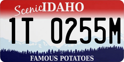ID license plate 1T0255M