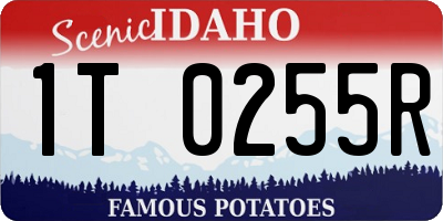 ID license plate 1T0255R