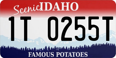 ID license plate 1T0255T