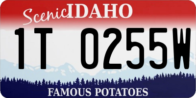 ID license plate 1T0255W