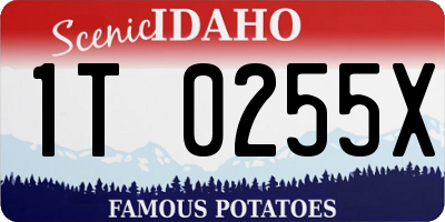 ID license plate 1T0255X
