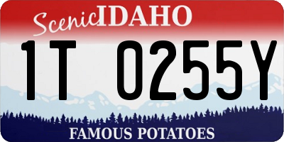 ID license plate 1T0255Y