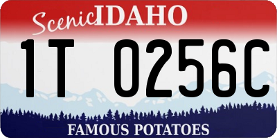 ID license plate 1T0256C