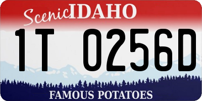 ID license plate 1T0256D