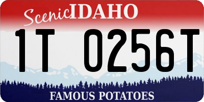 ID license plate 1T0256T