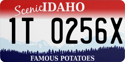 ID license plate 1T0256X