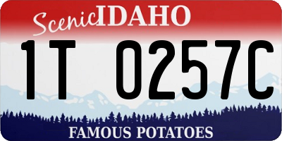 ID license plate 1T0257C