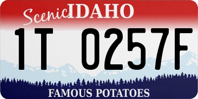ID license plate 1T0257F