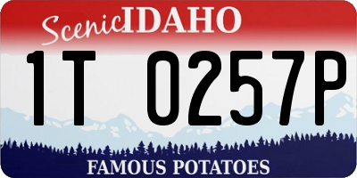 ID license plate 1T0257P