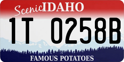 ID license plate 1T0258B