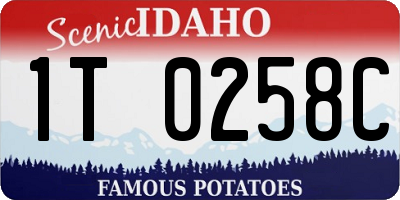 ID license plate 1T0258C