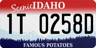 ID license plate 1T0258D