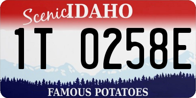ID license plate 1T0258E