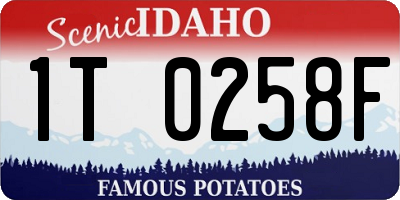 ID license plate 1T0258F