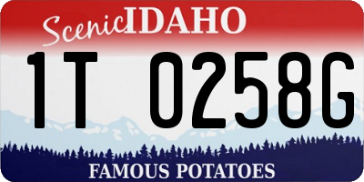 ID license plate 1T0258G