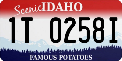 ID license plate 1T0258I
