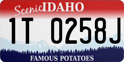 ID license plate 1T0258J