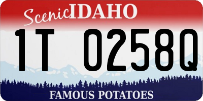 ID license plate 1T0258Q
