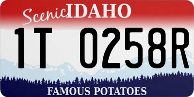 ID license plate 1T0258R