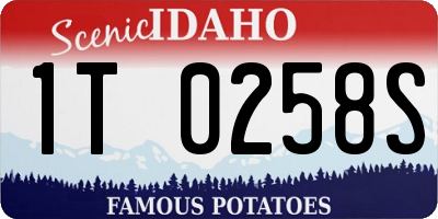 ID license plate 1T0258S