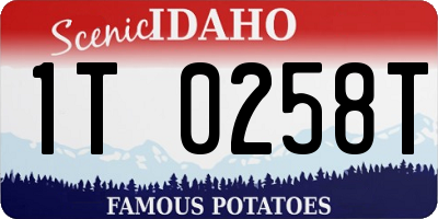 ID license plate 1T0258T