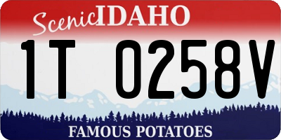 ID license plate 1T0258V
