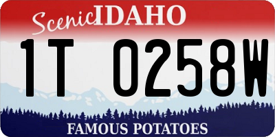 ID license plate 1T0258W