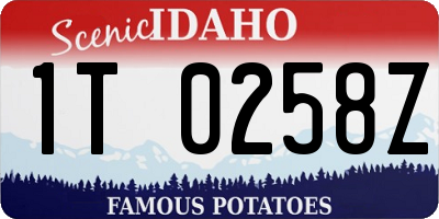ID license plate 1T0258Z