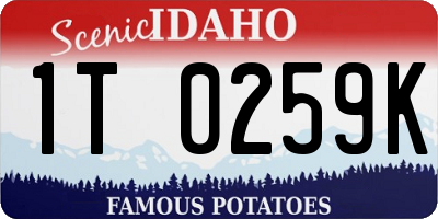 ID license plate 1T0259K