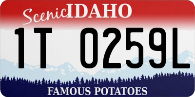 ID license plate 1T0259L