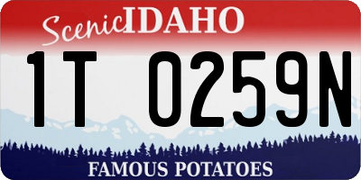ID license plate 1T0259N