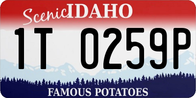 ID license plate 1T0259P