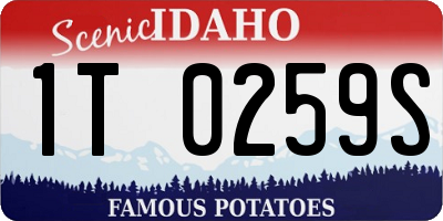 ID license plate 1T0259S