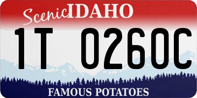 ID license plate 1T0260C