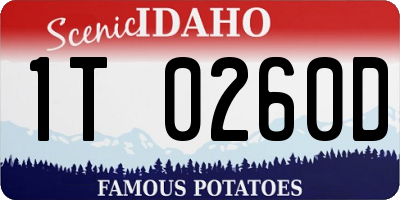 ID license plate 1T0260D