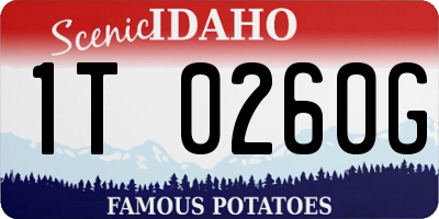 ID license plate 1T0260G
