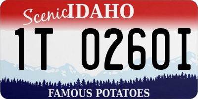 ID license plate 1T0260I