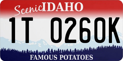 ID license plate 1T0260K