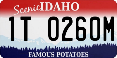 ID license plate 1T0260M