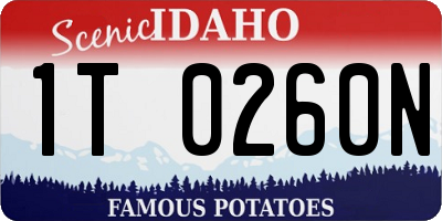 ID license plate 1T0260N