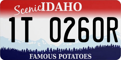 ID license plate 1T0260R